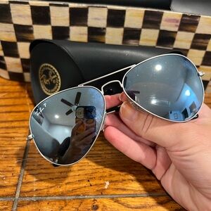 Ray-Ban Polarized Aviator Large Metal Sunglasses